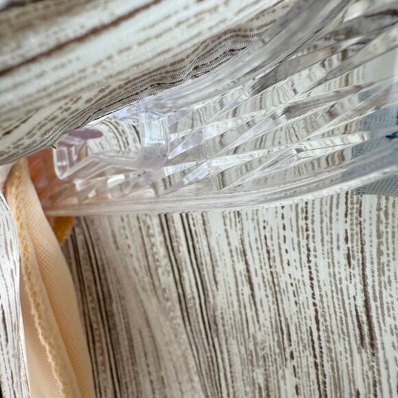 Vintage RUSS USA Brown & Cream Stripe Tie Neck Button Up Blouse Size 12 - Picture 9 of 13